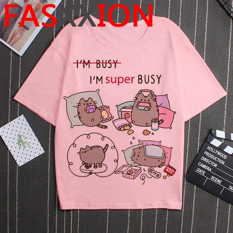 Korean style t-shirt  ulzzang - CattoStoree