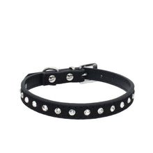 Load image into Gallery viewer, 1PCs Small Dog Collar Crystal Hot Bling Rhinestone Pu Leather Puppy Cat Collars Necklace Neck Strap Personality Pet Products
